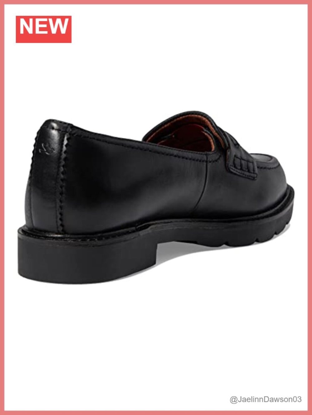Women's Leather Slip On Loafers with Arch Support and Lug Sole - Picture 6 of 6